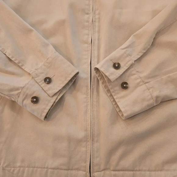 Vintage Rare Polo Ralph Lauren Full Zip Sports Bomber Jacket Cream Tan Mens XXL - Picture 6 of 14